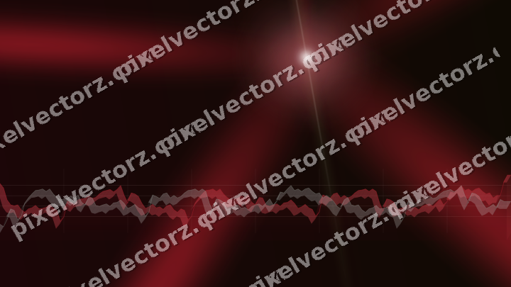 Glowing neon chart background in red and green