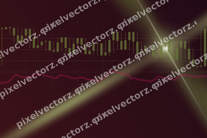 Glowing neon chart background in lime and pink