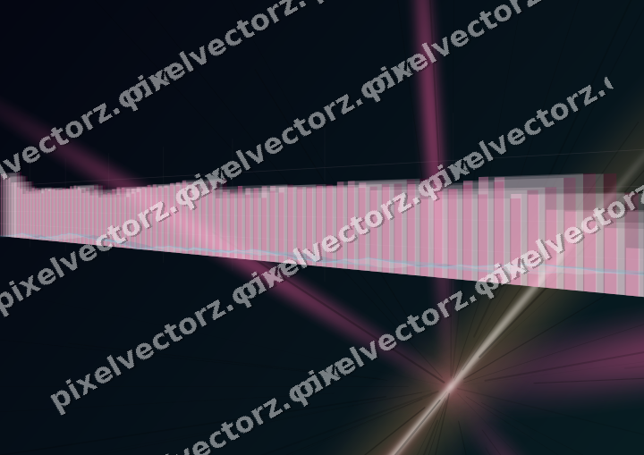 Glowing neon chart background in pink and cyan