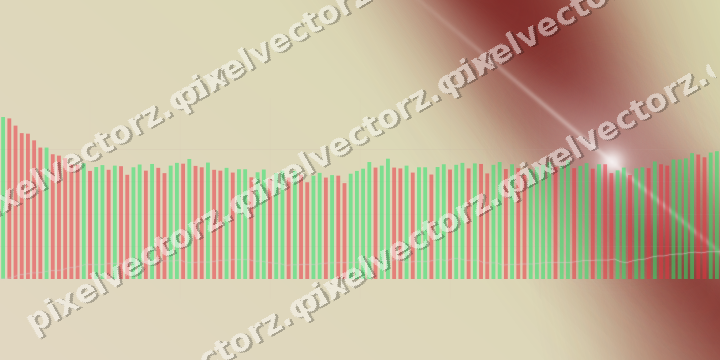 Soft pastel chart background in dark red and dark green