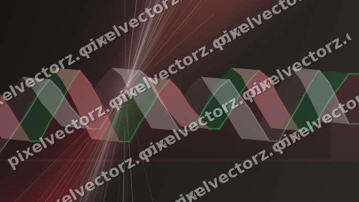 Glowing neon chart background in red and pale amber