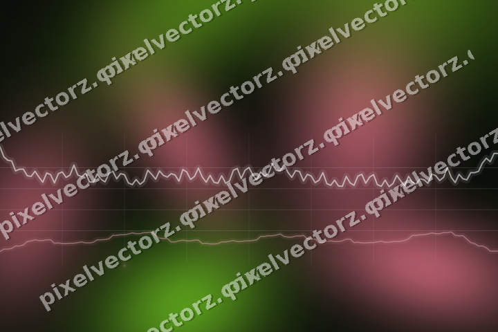 Glowing neon chart background in pink and lime