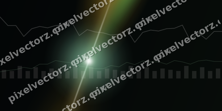 Glowing neon chart background in green and amber