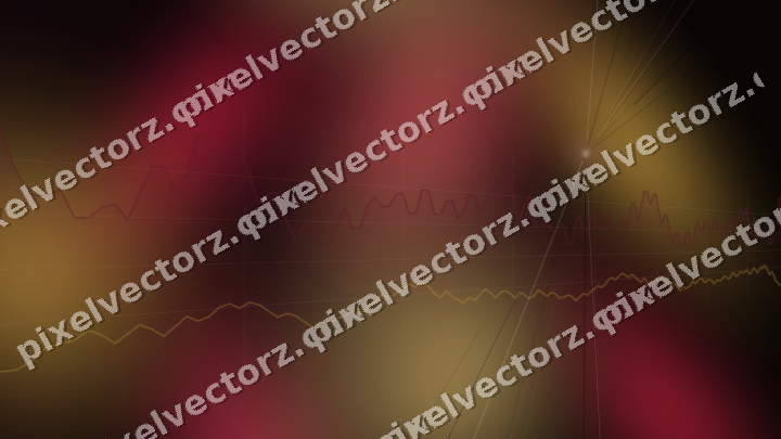 Glowing neon chart background in pink and amber