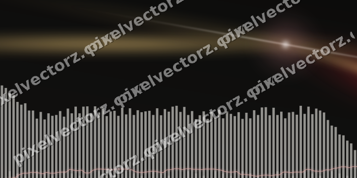 Glowing neon chart background in red and amber