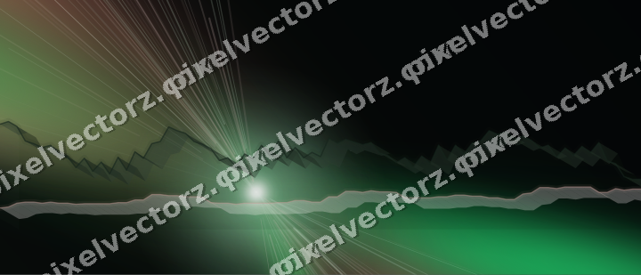 Glowing neon chart background in green and red