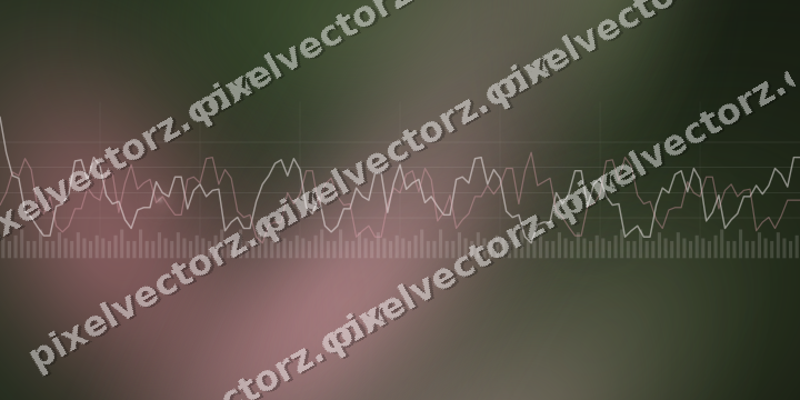 Glowing neon chart background in pink and dark lime