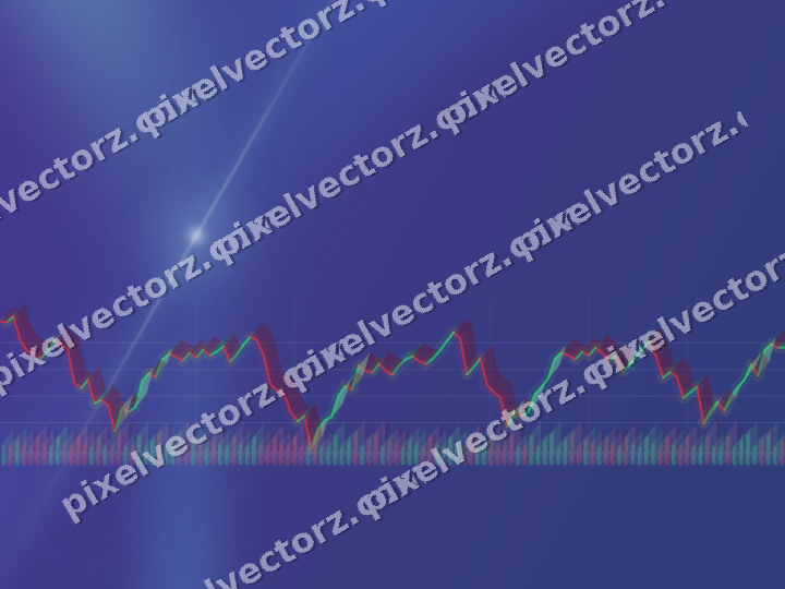 Glowing neon chart background in blue and cyan