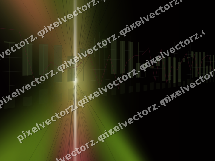 Glowing neon chart background in lime and pink