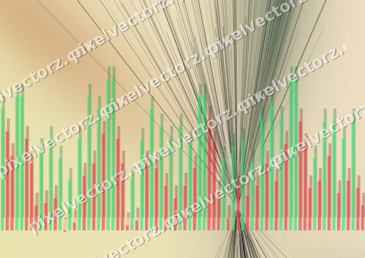 Soft pastel chart background in dark green and orange