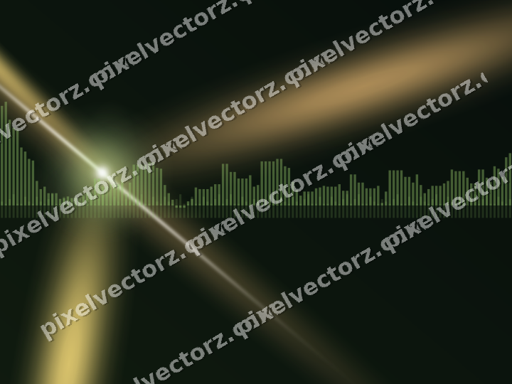Glowing neon chart background in lime and yellow