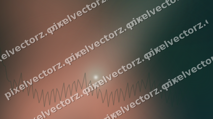 Glowing neon chart background in dark green and orange