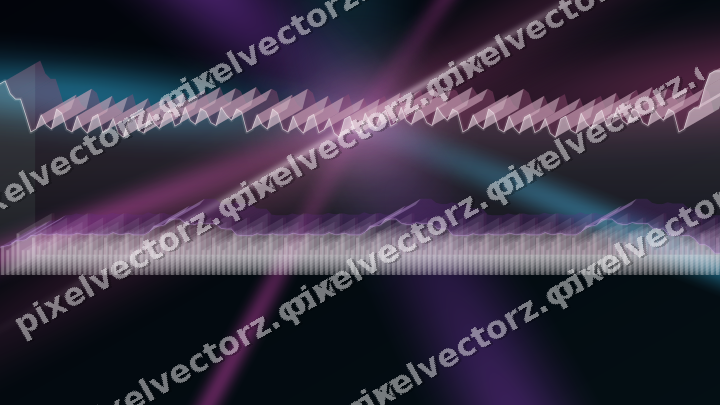 Glowing neon chart background in magenta and purple