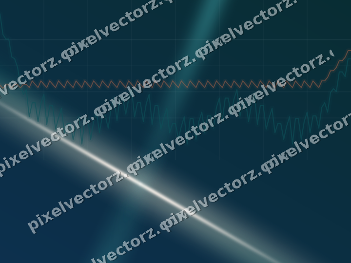 Glowing neon chart background in dark teal and orange