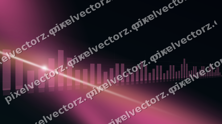 Glowing neon chart background in pink and cyan