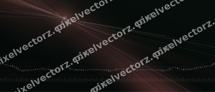 Glowing neon chart background in red and green