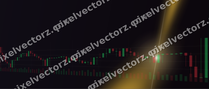 Glowing neon chart background in amber and purple