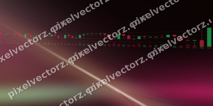 Glowing neon chart background in pink and green