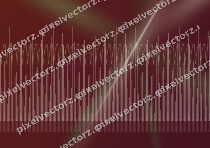 Glowing neon chart background in dark lime and dark pink