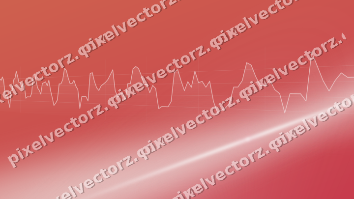 Glowing neon chart background in pale pink and pale red