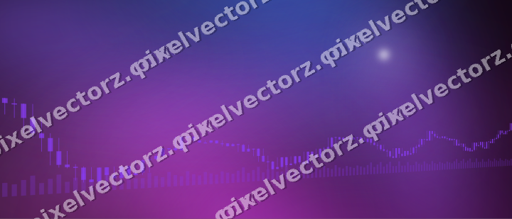 Glowing neon chart background in purple and blue