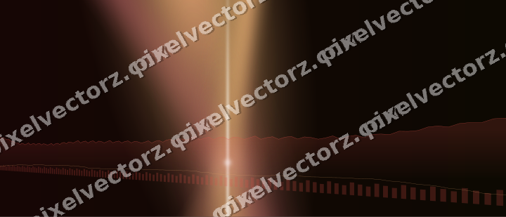 Glowing neon chart background in red and orange