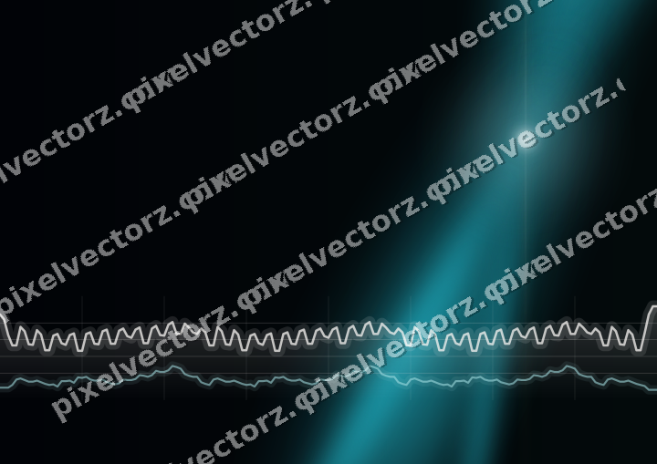 Glowing neon chart background in teal and orange