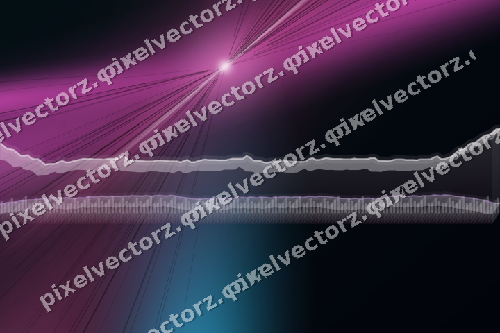 Glowing neon chart background in magenta and purple