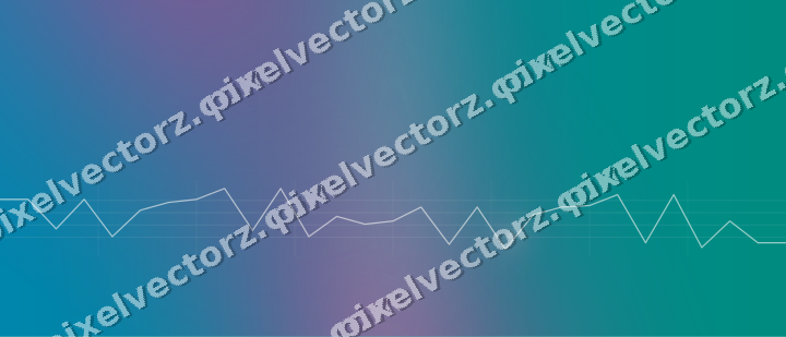Glowing neon chart background in pink and orange