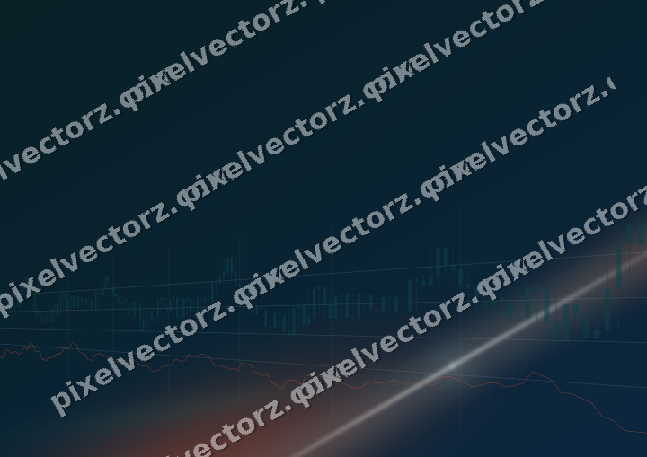 Glowing neon chart background in dark teal and orange