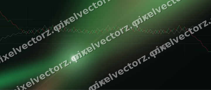 Glowing neon chart background in green and red