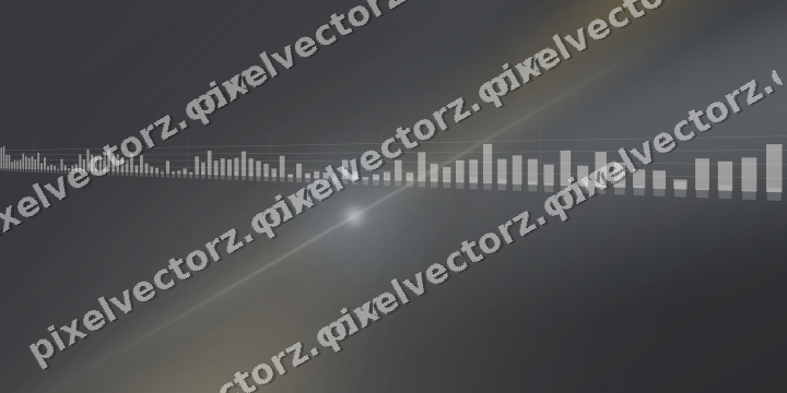Glowing neon chart background in amber and grey
