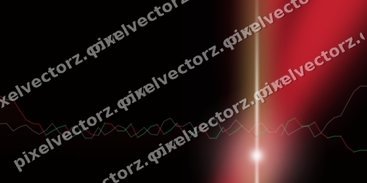 Glowing neon chart background in red and green