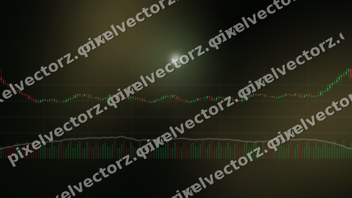 Glowing neon chart background in lime and yellow