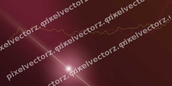 Glowing neon chart background in dark pink and red