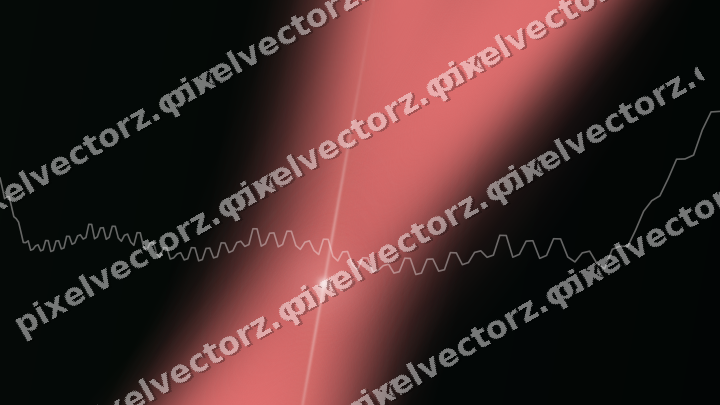 Glowing neon chart background in red and green