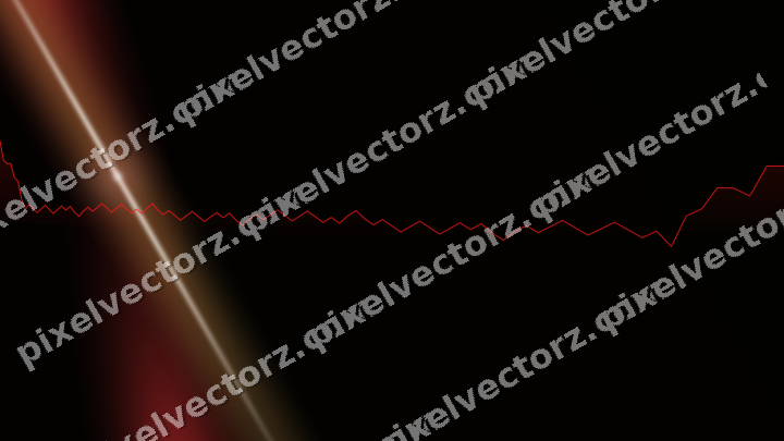 Glowing neon chart background in red and orange