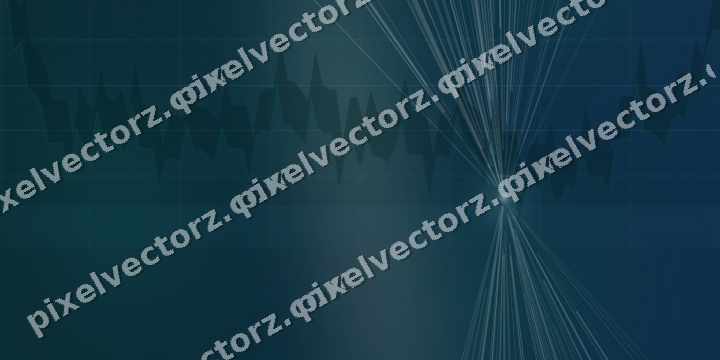 Glowing neon chart background in dark teal and orange