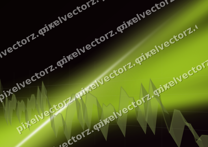 Glowing neon chart background in lime and pink