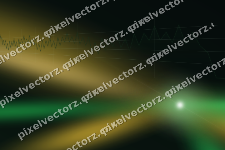 Glowing neon chart background in green and amber