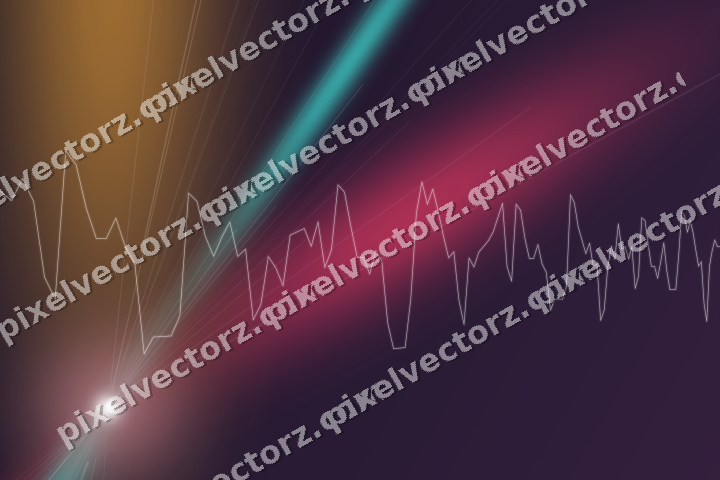Glowing neon chart background in pink and amber