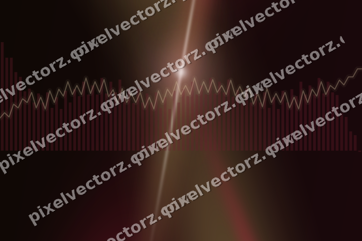 Glowing neon chart background in pink and red