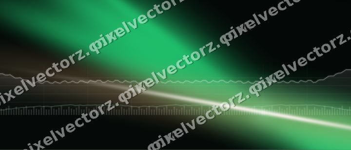 Glowing neon chart background in green and orange