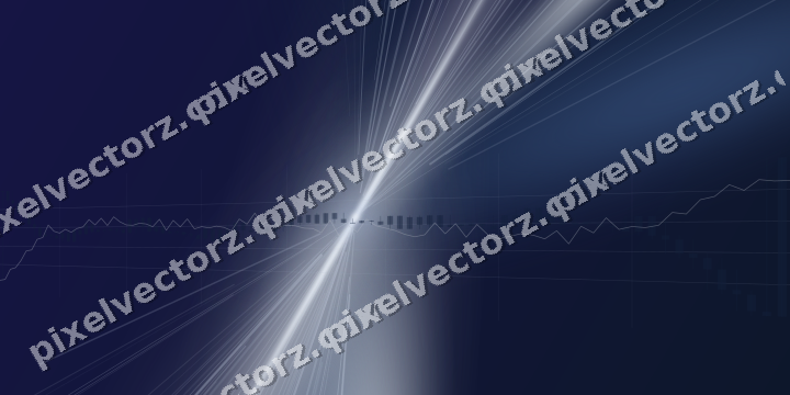 Glowing neon chart background in dark blue and white