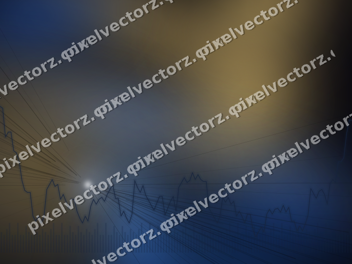Glowing neon chart background in blue and amber