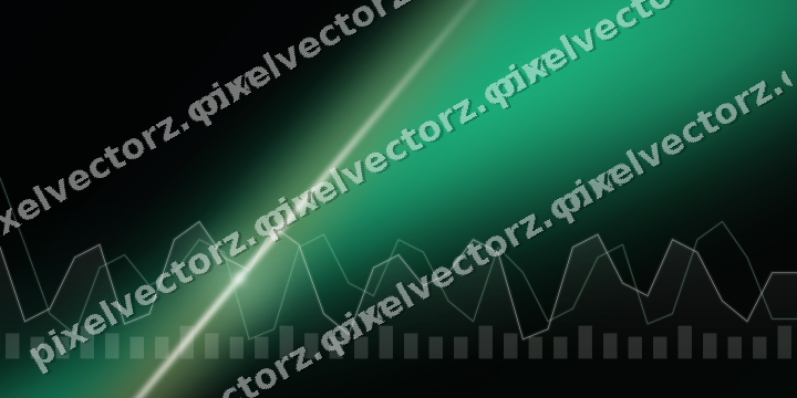 Glowing neon chart background in green and red