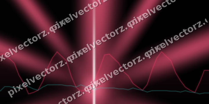 Glowing neon chart background in pink and amber