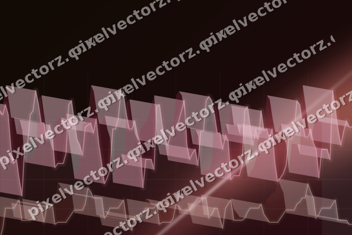Glowing neon chart background in pink and red