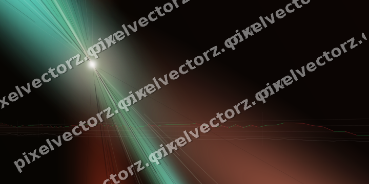 Glowing neon chart background in red and orange