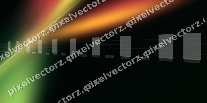 Glowing neon chart background in red and orange